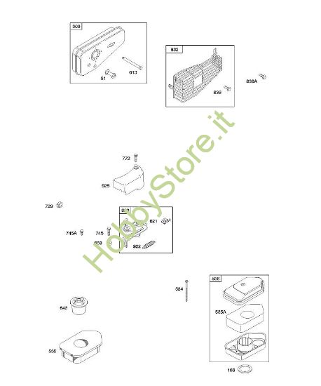 A - Depuratore aria, freno, sistema di scarico B&S - 10 €¦ 10F902-0110-B1 brand Stihl
